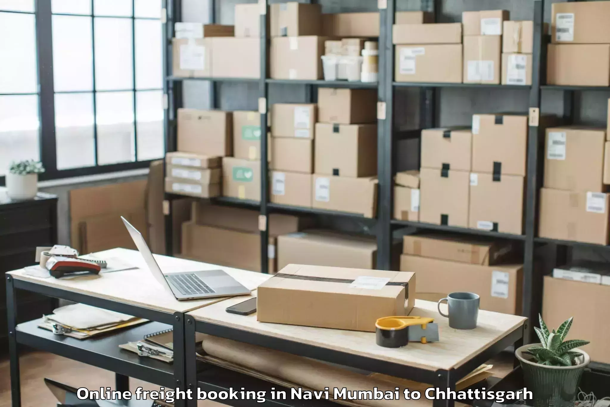 Top Navi Mumbai to Champa Online Freight Booking Available